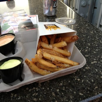 Box Frites - Garlic Parmesan fries. Love the dipping sauces- curry and buffalo dip. - Hot Dogs Near Me - Washington, DC, District of Columbia Box Frites - Garlic Parmesan fries. Love the dipping sauces- curry and buffalo dip. - Hot Dogs Near Me - Washington, DC, District of Columbia