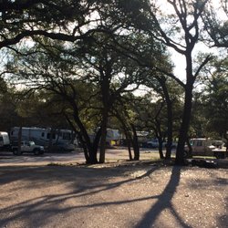 Hunt's Crossing RV Ranch - On the "hill" looking down towards creek / trailhead