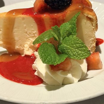 Massimo's - New York cheesecake with raspberry sauce - Italian Near Me - Fremont, California