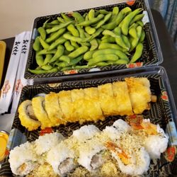 Ramona Nursing & Rehabilitation Center - Edamame, Crunch Roll & Golden California Roll. Fantastic rolls and would get again from Sushiholics.