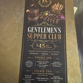 JK by Chef King - Gentlemen's Supper Club Menu - Modern European Near Me - Oklahoma City, Oklahoma JK by Chef King - Gentlemen's Supper Club Menu - Modern European Near Me - Oklahoma City, Oklahoma
