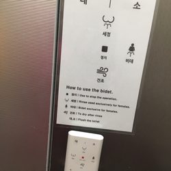 Kakao Chicken Pizza - Remote controlled toilet with seat warmer, bidet and automatic flush.