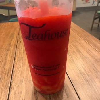 The Teahouse Tapioca & Tea - Cherry ice blend with passion fruit dolphins! - Coffee & Tea Near Me - Cypress, Texas