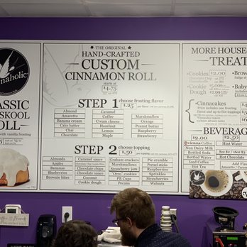 Cinnaholic - Menu board - Desserts Near Me - Knoxville, Tennessee Cinnaholic - Menu board - Desserts Near Me - Knoxville, Tennessee