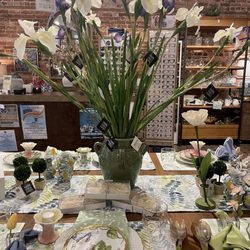 3 Monkeys Fine Gifts - Beautiful centerpiece in the middle of the store! Gorgeous colors & a pop of color!