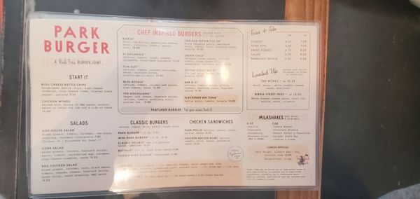 Menu photo 1 Park Burger Denver, CO Menu photo 1 Park Burger Denver, CO