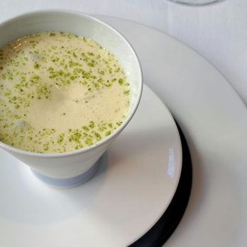 The Modern - Smoked sturgeon and artichoke soup. 2025 03 07. M2. - New American Near Me - New York, New York The Modern - Smoked sturgeon and artichoke soup. 2025 03 07. M2. - New American Near Me - New York, New York