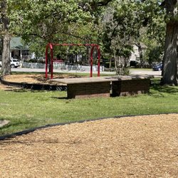 Hillcrest Neighorhood park - What I refer to as "Aslan's Table" a great table for serving food for a party/picnic