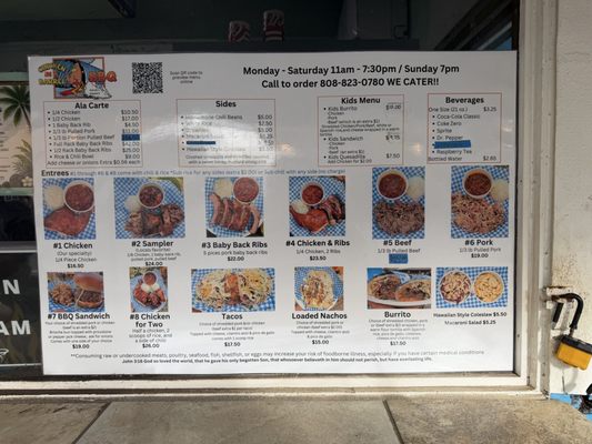 Menu photo 1 Chicken In A Barrel BBQ-Kapaa Kapaa, HI Menu photo 1 Chicken In A Barrel BBQ-Kapaa Kapaa, HI