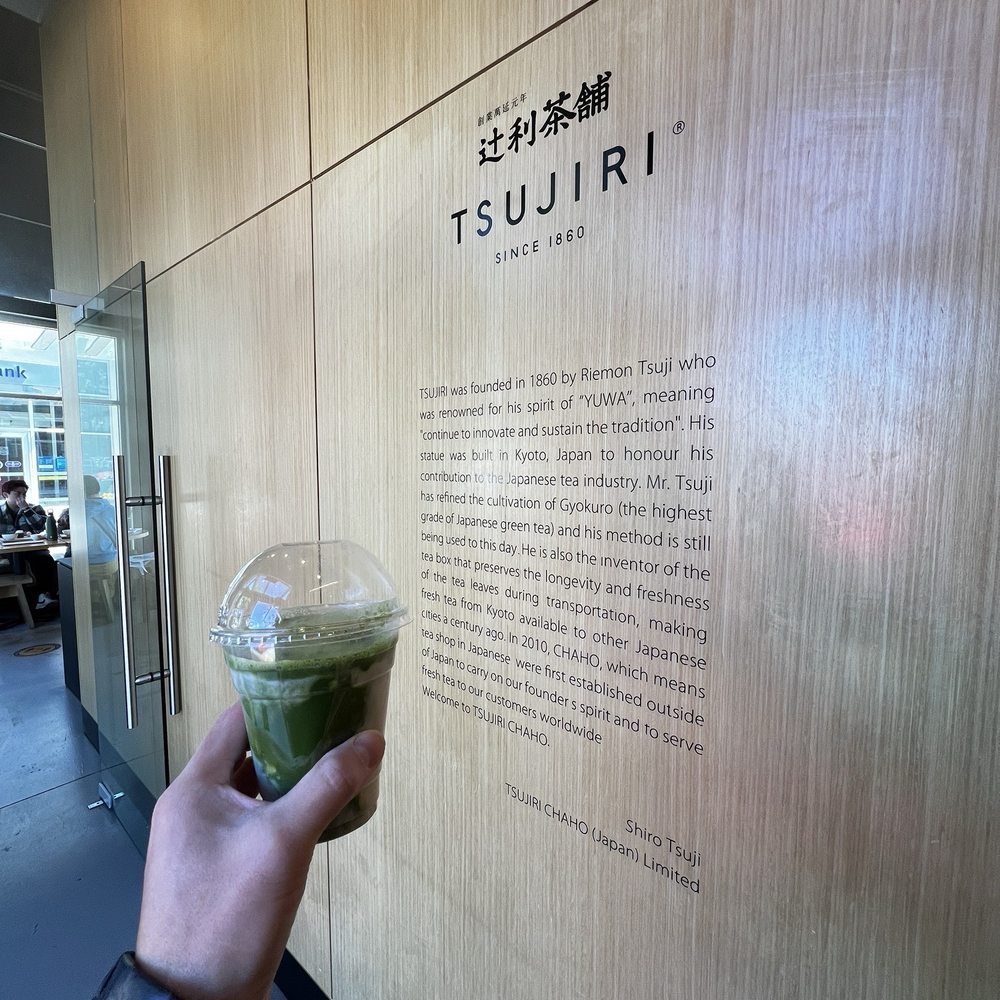 Tsujiri Richmond - Matcha latte with oat milk - Japanese Near Me - Richmond, British Columbia Tsujiri Richmond - Matcha latte with oat milk - Japanese Near Me - Richmond, British Columbia