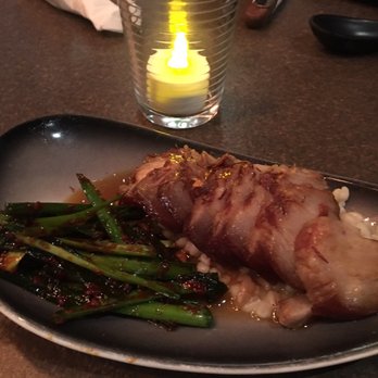 Anytime Kitchen  - Bossam Pork was flavorful and tender. Paired with barley and spicy Korean chives! A must try! - Korean Near Me - New York, New York