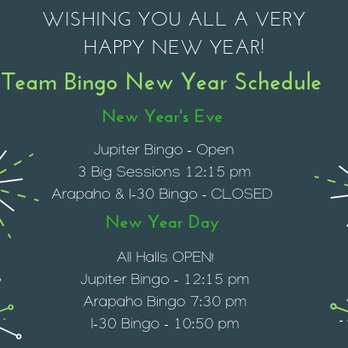 Jupiter Bingo - Team Bingo New Year's Schedule - Bingo Halls Near Me - Richardson, Texas Jupiter Bingo - Team Bingo New Year's Schedule - Bingo Halls Near Me - Richardson, Texas