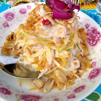 Lom Wong - yam mamuang boran (green mango salad) - Thai Near Me - Phoenix, Arizona Lom Wong - yam mamuang boran (green mango salad) - Thai Near Me - Phoenix, Arizona