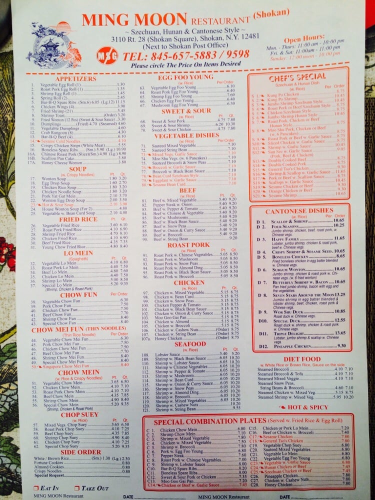 MING MOON CHINESE RESTAURANT Updated September 2024 12 Photos & 23