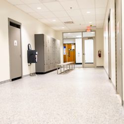 St. Charles County Family YMCA - Brand-new family locker rooms with updated lockers, sleek flooring, and modern restrooms.