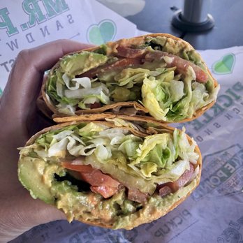 Mr. Pickle's Sandwich Shop - The Truly Vegan on a tomato basil wrap. - Sandwiches Near Me - Chandler, Arizona Mr. Pickle's Sandwich Shop - The Truly Vegan on a tomato basil wrap. - Sandwiches Near Me - Chandler, Arizona