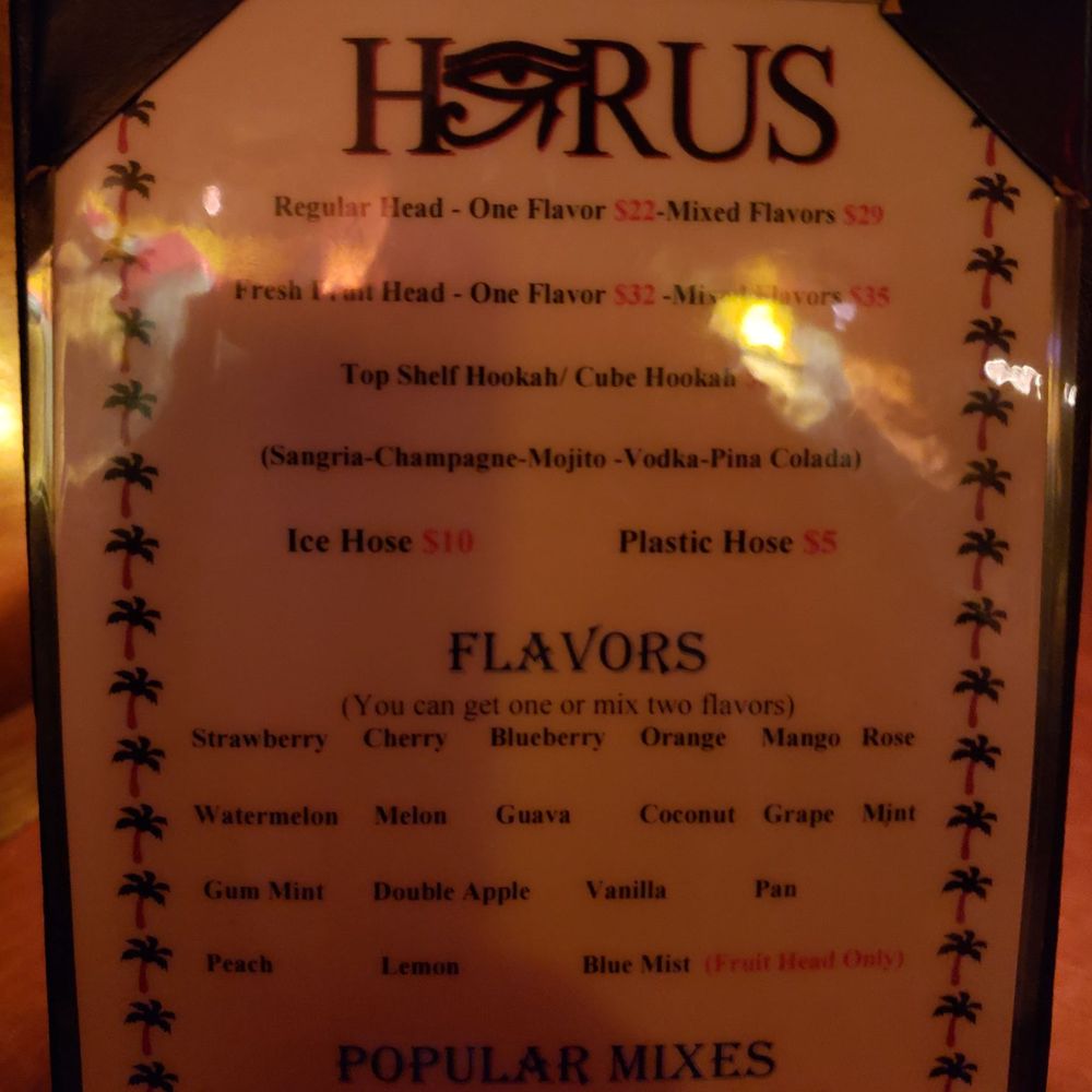 Horus Café on A - Sheesha/hookah menu - Mediterranean Near Me - New York, New York Horus Café on A - Sheesha/hookah menu - Mediterranean Near Me - New York, New York