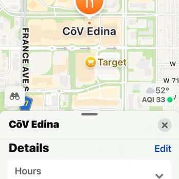 CōV Edina - The time they close shows 11. I was refused at 9:30 by the woman with brunette hair and glasses - Cocktail Bars Near Me - Edina, Minnesota