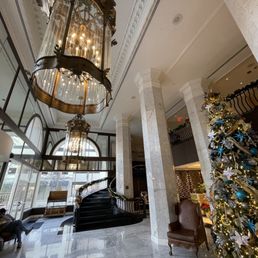 Lobby at Christmas time. Lobby at Christmas time.