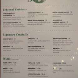 The Grog Grill - Cocktail menu