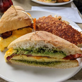 Cafe Topes - Pesto Breakfast Sandwich - Coffee & Tea Near Me - Carlsbad, California Cafe Topes - Pesto Breakfast Sandwich - Coffee & Tea Near Me - Carlsbad, California