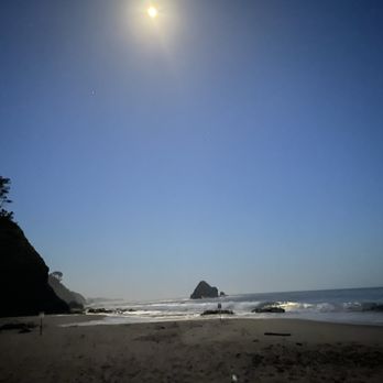 Anchor Bay Campgrounds - Moon lit Anchor Bay Beach - Campgrounds Near Me - Gualala, California