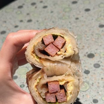 Gulp - Ham Scallion Pancake Wrap - Taiwanese Near Me - New York, New York Gulp - Ham Scallion Pancake Wrap - Taiwanese Near Me - New York, New York