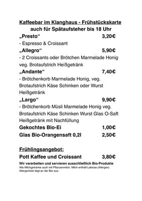 Menu photo 3 Klanghaus Mannheim, BW Menu photo 3 Klanghaus Mannheim, BW
