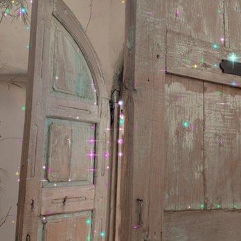 Bacari W 3rd - Beautiful old doors to the garden area. - Breakfast & Brunch Near Me - Los Angeles, California