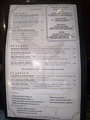 Menu photo 1 White Lightnin’ Cocktail and Culinary Company Ruston, LA Menu photo 1 White Lightnin’ Cocktail and Culinary Company Ruston, LA