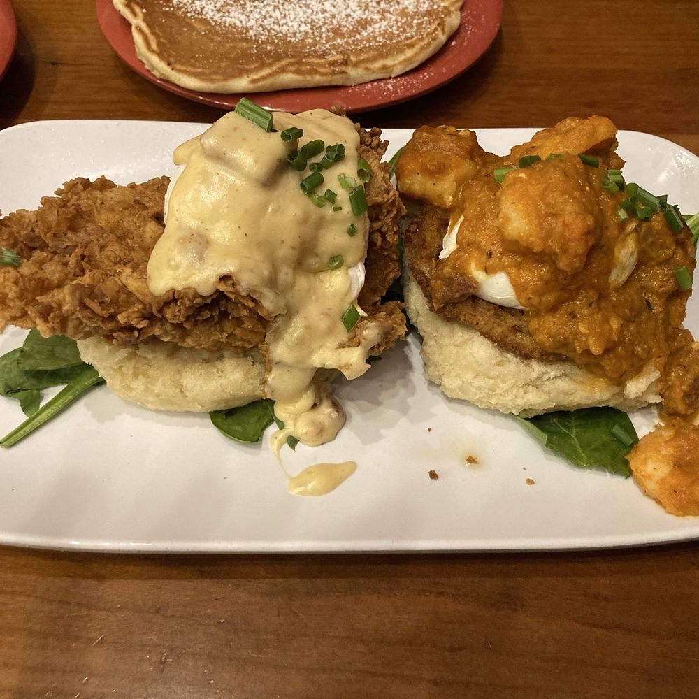 Ruby Slipper Decatur - Bayou Shrimp Benedict & Chicken St. Charles Benedict - Breakfast & Brunch Near Me - New Orleans, Louisiana Ruby Slipper Decatur - Bayou Shrimp Benedict & Chicken St. Charles Benedict - Breakfast & Brunch Near Me - New Orleans, Louisiana