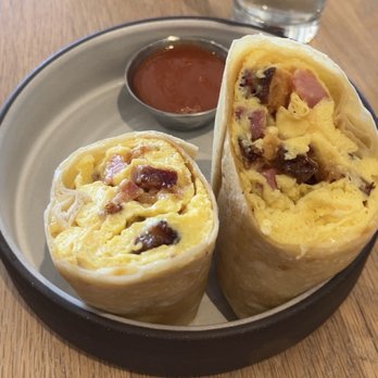 Eller Bakery - Breakfast burrito with bacon added - Bakeries Near Me - Costa Mesa, California