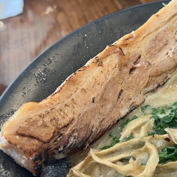 Menya Shono - Thick slab of pork belly chashu - Ramen Near Me - San Rafael, California Menya Shono - Thick slab of pork belly chashu - Ramen Near Me - San Rafael, California