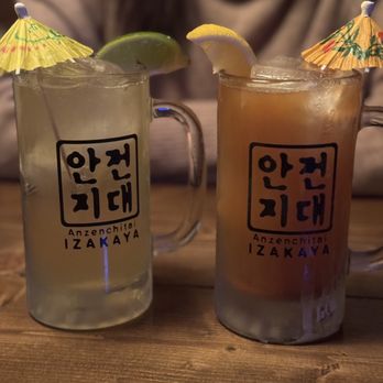 Anji Izakaya - left: yuzu highball, right: earl grey highball - Japanese Near Me - Thornhill, Ontario Anji Izakaya - left: yuzu highball, right: earl grey highball - Japanese Near Me - Thornhill, Ontario