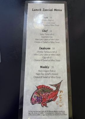Menu photo 5 Sushi Kazu Centennial, CO Menu photo 5 Sushi Kazu Centennial, CO