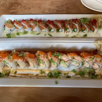 Momiji - Top: Hotter than Hell roll Bottom: Capitol Hill roll - Japanese Near Me - Seattle, Washington