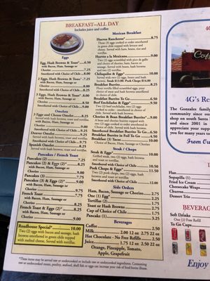 Menu photo 6 4 G's Restaurant Littleton, CO Menu photo 6 4 G's Restaurant Littleton, CO