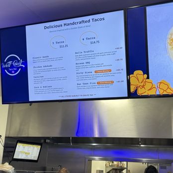 West Coast Taco Bar - Menu - Tacos Near Me - Elk Grove, California West Coast Taco Bar - Menu - Tacos Near Me - Elk Grove, California