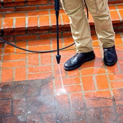 Phil's Pressure Washing - Back patio of my business . My clients will soon love it !