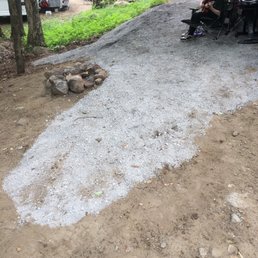 10 loads of stone to mitigate the wash out and tripping hazards on my site.