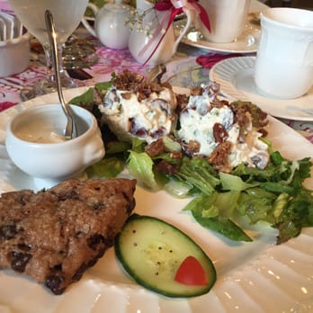 Twigs & Tea - Chicken salad on greens with chocolate scone. The BEST!!! - Gift Shops Near Me - Fishers, Indiana Twigs & Tea - Chicken salad on greens with chocolate scone. The BEST!!! - Gift Shops Near Me - Fishers, Indiana