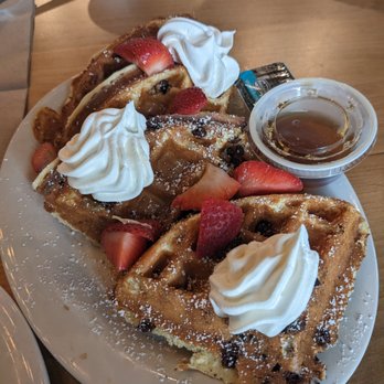 Maple Street Biscuit Company Keller - Waffles with strawberries. - Breakfast & Brunch Near Me - Keller, Texas Maple Street Biscuit Company Keller - Waffles with strawberries. - Breakfast & Brunch Near Me - Keller, Texas