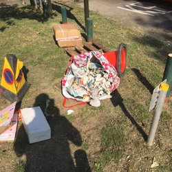 Oak Hill Park - These are fine examples of the cafe owners actions and there vehicles that cause an issue fir kids when crossing. Disgraceful.