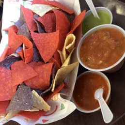 Chips and salsa, with 2 sample salsas Chips and salsa, with 2 sample salsas