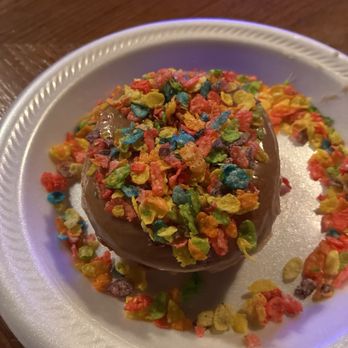 Rockwell Coffee - Cake Donut with Maple Icing and Fruity Pebbles!!!! - Coffee & Tea Near Me - Decatur, Illinois