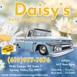 Daisy’s Auto Registration Services - Let us take care of everything for you , Come get your tags up to date