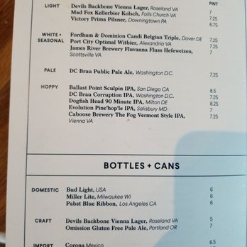 Earls Kitchen + Bar - Beer menu - New American Near Me - McLean, Virginia