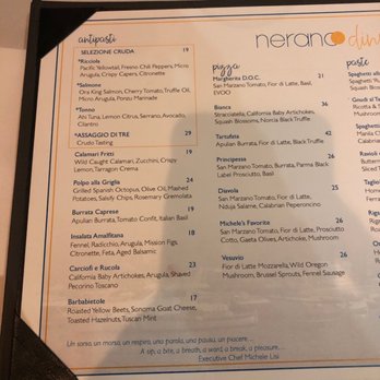 Nerano - Menu - Italian Near Me - Beverly Hills, California