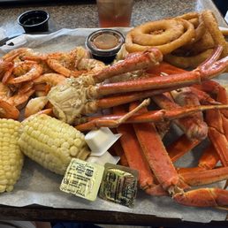 AYCE Crab and Shrimp meal.  1st serving!!
