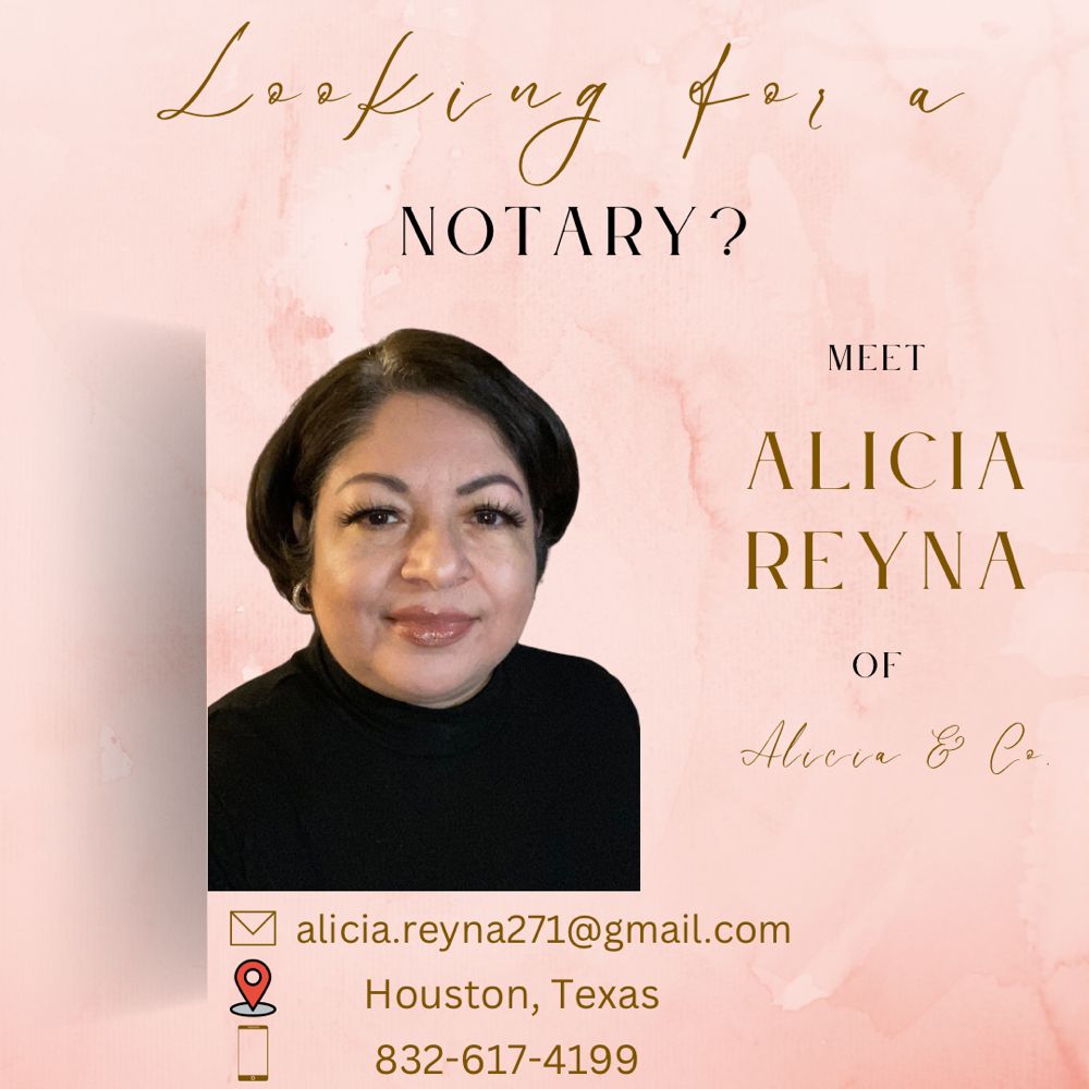 ALICIA NOTARY PUBLIC Houston, Texas Notaries Phone Number Yelp